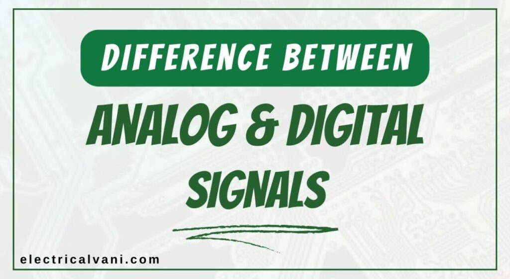difference between analog and digital signals