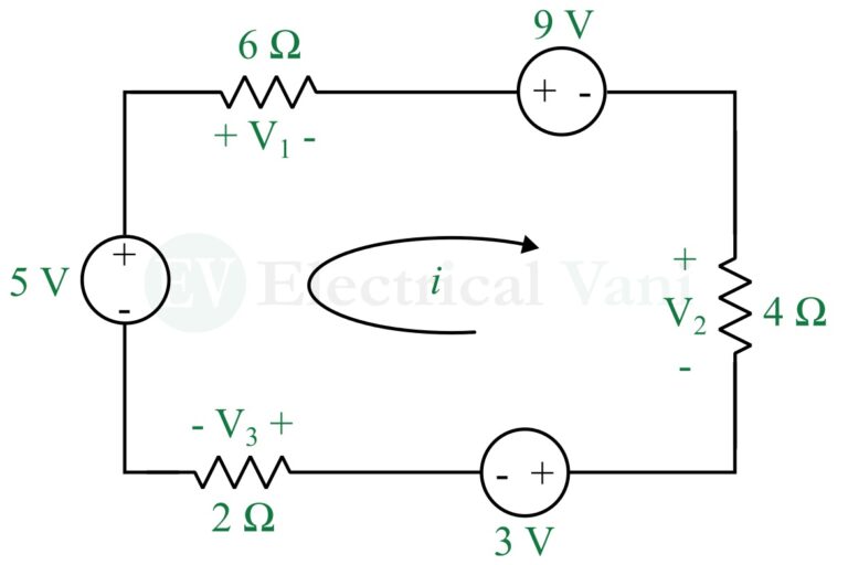 Kirchhoff S Voltage Law Kvl Statement And Examples Electrical Vani